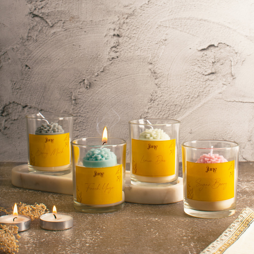 Serene Blossom Votive Aroma Candle Candles The June Shop