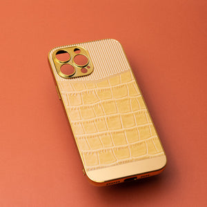 Golden Tuscan Sun Luxury Embossed Design iPhone Cover Mobile Phone Cases June Trading iPhone 13 Pro Max