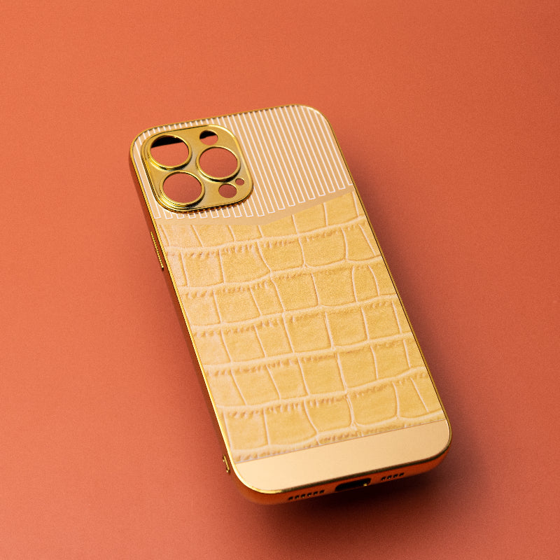 Golden Tuscan Sun Luxury Embossed Design iPhone Cover Mobile Phone Cases June Trading iPhone 13 Pro Max