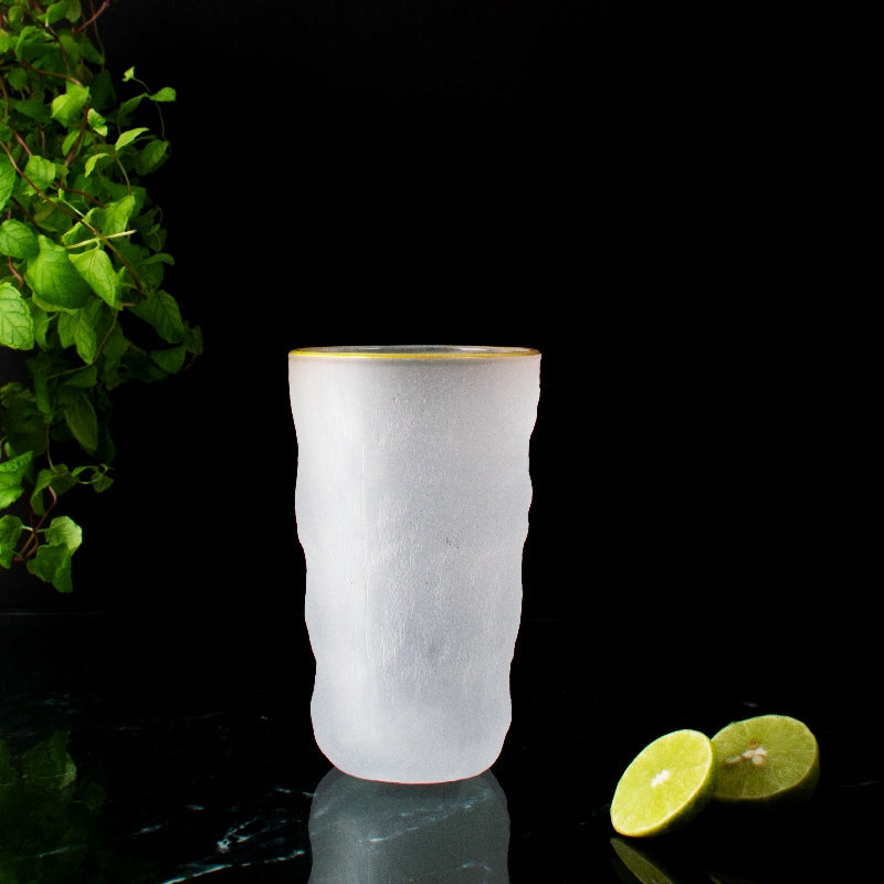 Artisanal Haven Frosted Glass (Set of 4) Glasses June Trading