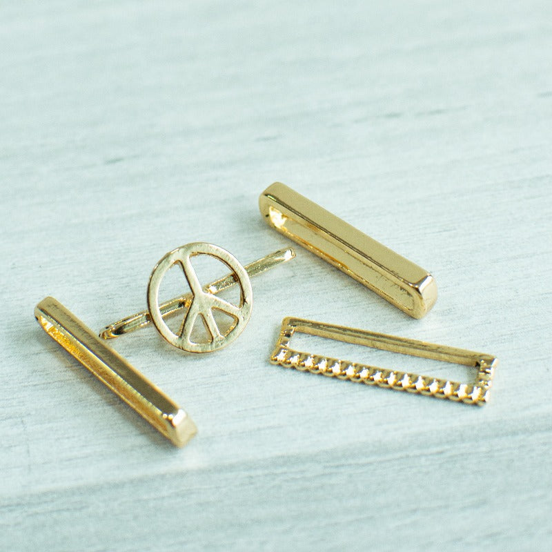 Peace & Love Gold Smartwatch Band Accessories Set Watch Band Accessories June Trading