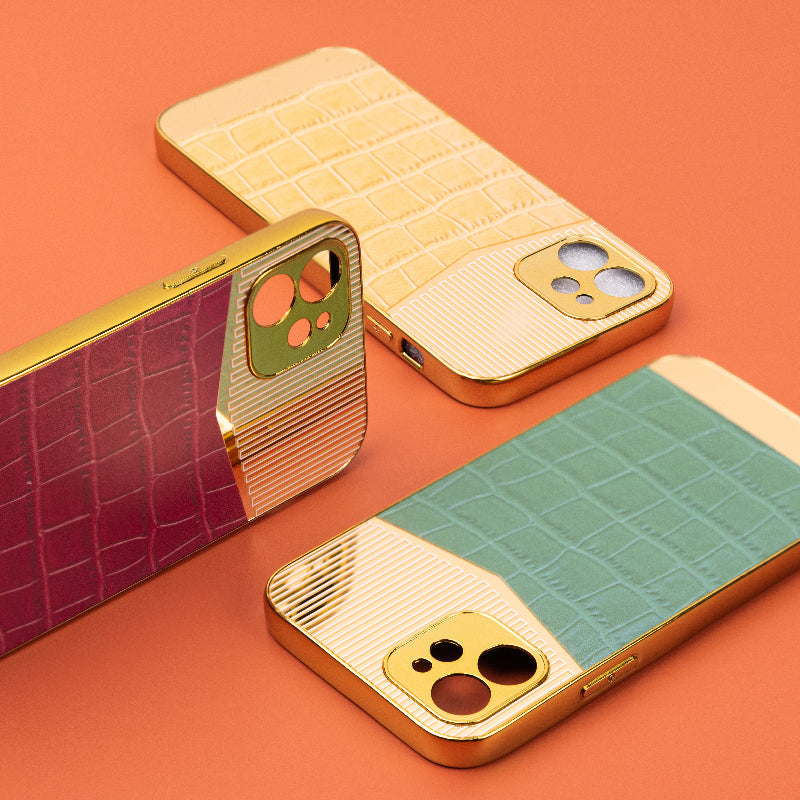 Golden Tuscan Sun Luxury Embossed Design iPhone Cover Mobile Phone Cases June Trading