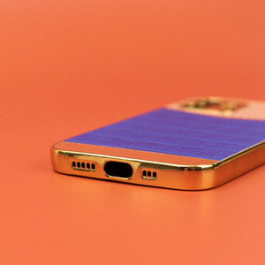 Golden Ruby Pink Luxury Embossed Design iPhone Cover Mobile Phone Cases June Trading