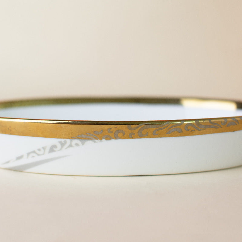 Aurulent Edge Small Oval Tray Serving Tray June Trading