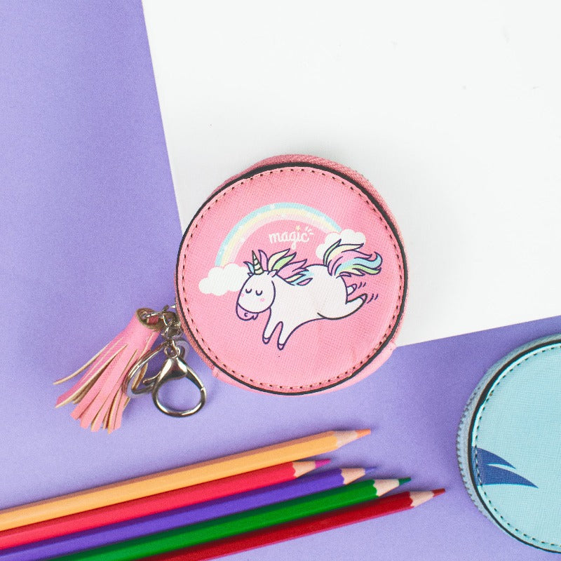 Everything Unicorn Coin Pouch Keychain Keychain ERL Pink Unicorn