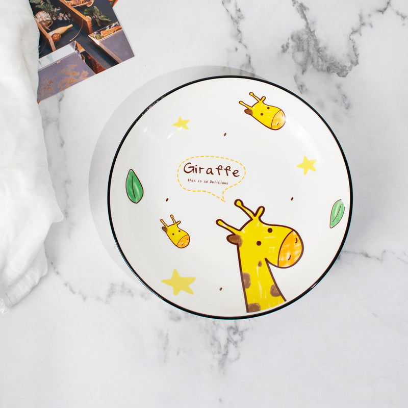 Animal Ceramic Plate Starter Plates June Trading Thinking Giraffe