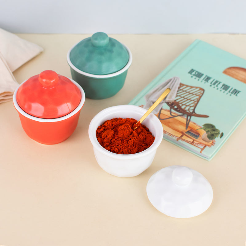 Spice & Pickle Pot With Spoon Seasoning Containers June Trading