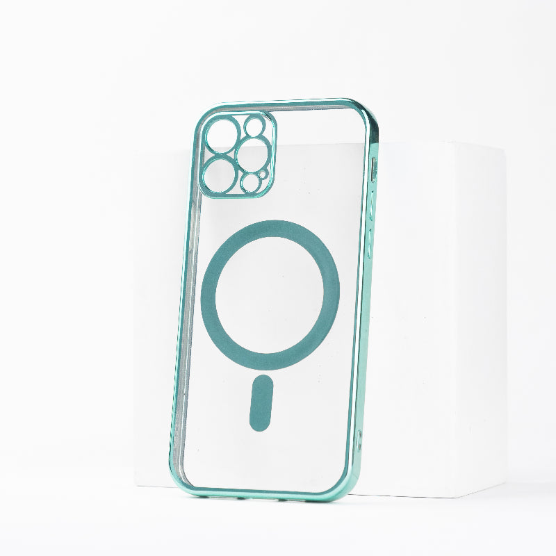 Metallichrome Seafoam Green Magsafe Clear iPhone Cover Mobile Phone Cases June Trading iPhone 13 Pro