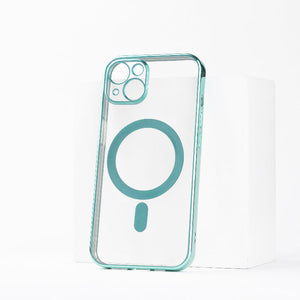 Metallichrome Seafoam Green Magsafe Clear iPhone Cover Mobile Phone Cases June Trading iPhone 13