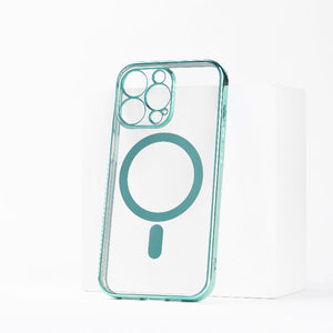 Metallichrome Seafoam Green Magsafe Clear iPhone Cover Mobile Phone Cases June Trading iPhone 13 Pro Max
