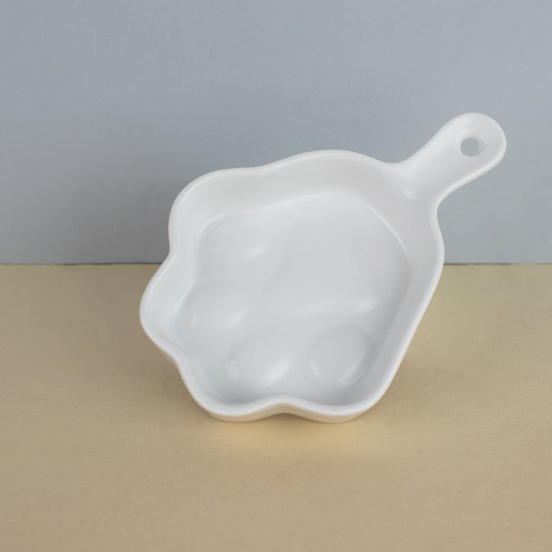Paw Shaped Snack Tray (Small) Serving Bowls June Trading Rice White