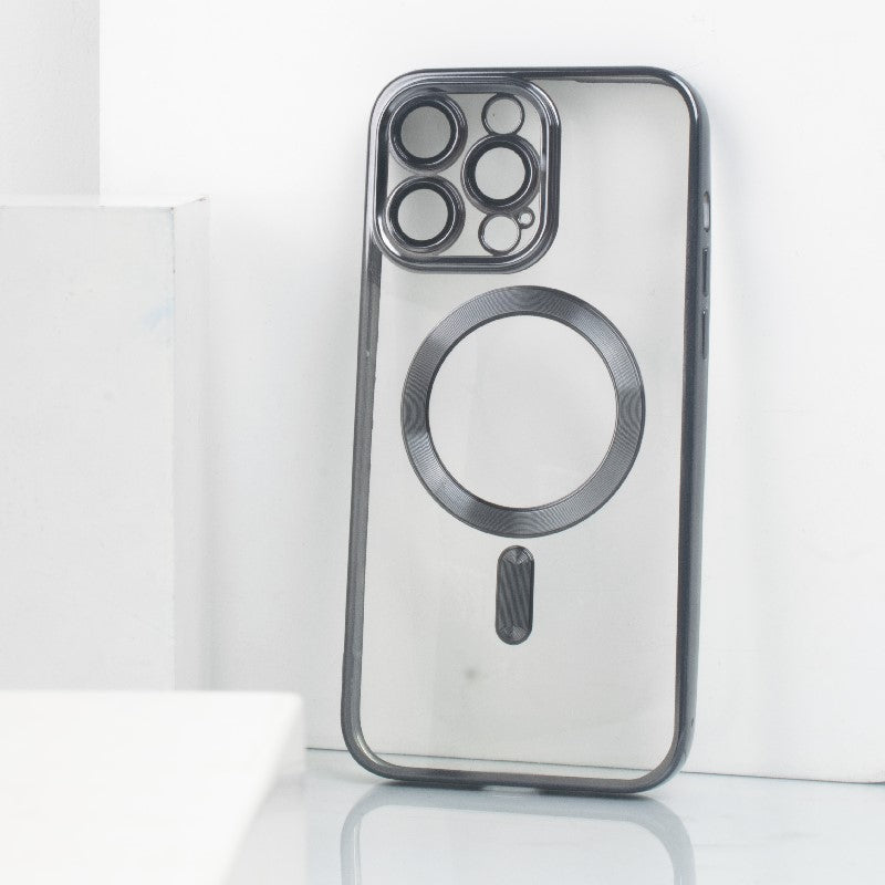iPhone 15 Pro Magsafe Metallic Case With Camera Lens Protector