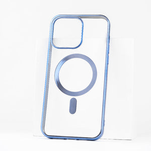 Metallichrome Azure Blue Magsafe Clear iPhone Cover Mobile Phone Cases June Trading iPhone 14 Pro Max