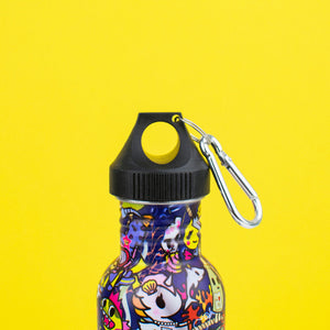 Funky Pattern Printed Metal Bottle Bottles June Trading