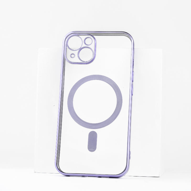 Metallichrome Luxe Lavender Magsafe Clear iPhone Cover Mobile Phone Cases June Trading iPhone 13
