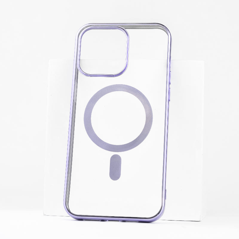 Metallichrome Luxe Lavender Magsafe Clear iPhone Cover Mobile Phone Cases June Trading iPhone 14 Pro Max