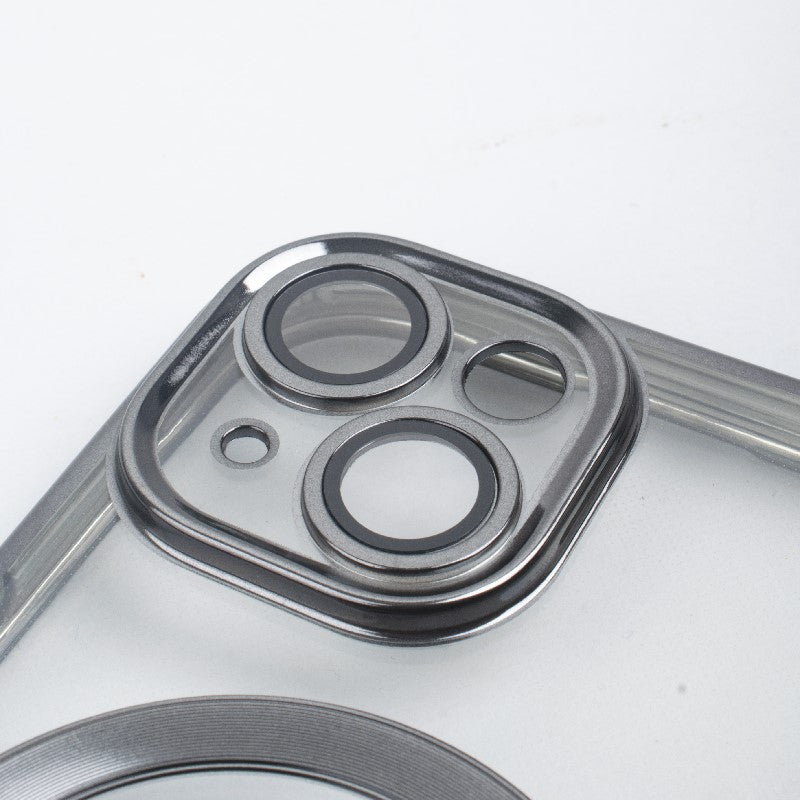 iPhone 15 Plus Magsafe Metallic Case With Camera Lens Protector