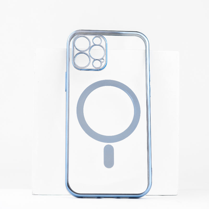 Metallichrome Steel Blue Magsafe Clear iPhone Cover Mobile Phone Cases June Trading iPhone 12 Pro