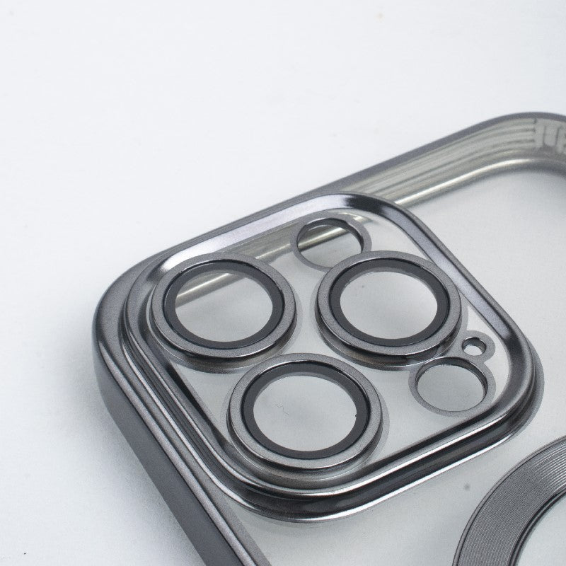 iPhone 15 Pro Magsafe Metallic Case With Camera Lens Protector