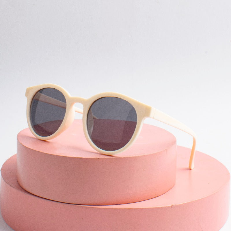 Ivory Playful Orbit Round Kid's Sunglass