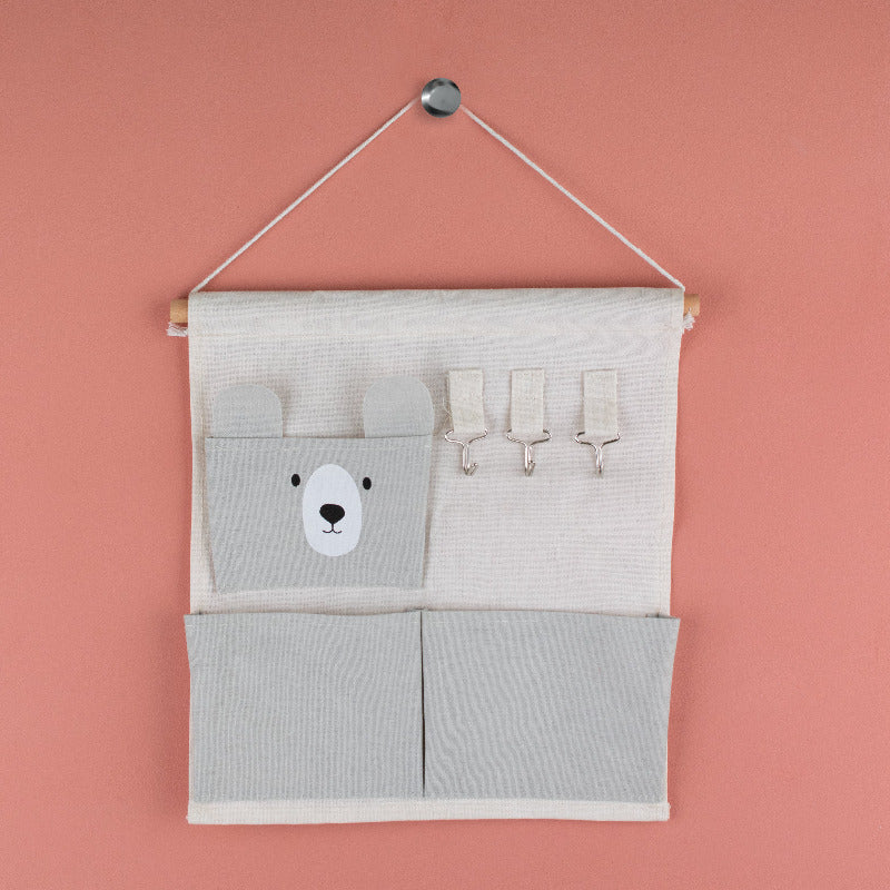 Cute Bunny Wall Hanging Organizer Hanging organisers June Trading Light Grey
