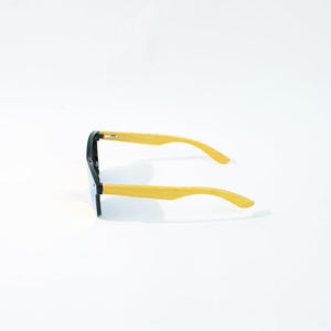 Rimless Pop Yellow Wayfarer Sunglass Eyewear June Trading