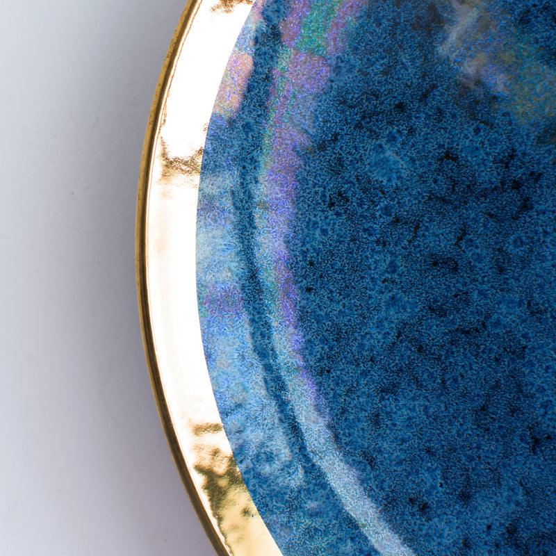 Gold Edge Glazed Dinner Plate (10 Inches) Dinner Plates June Trading