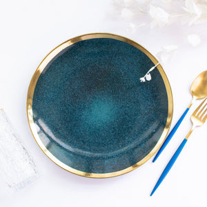 Gold Edge Glazed Dinner Plate (10 Inches) Dinner Plates June Trading