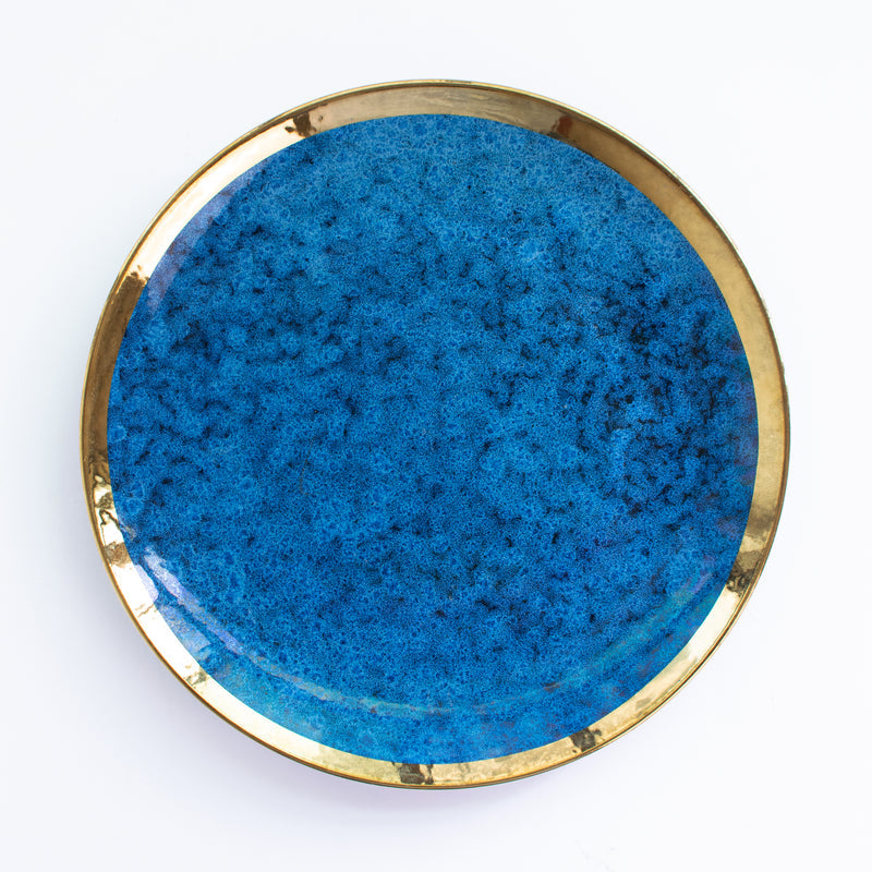 Gold Edge Glazed Dinner Plate (10 Inches) Dinner Plates June Trading