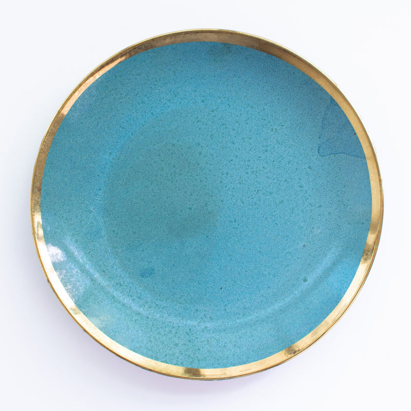 Gold Edge Glazed Dinner Plate (10 Inches) Dinner Plates June Trading