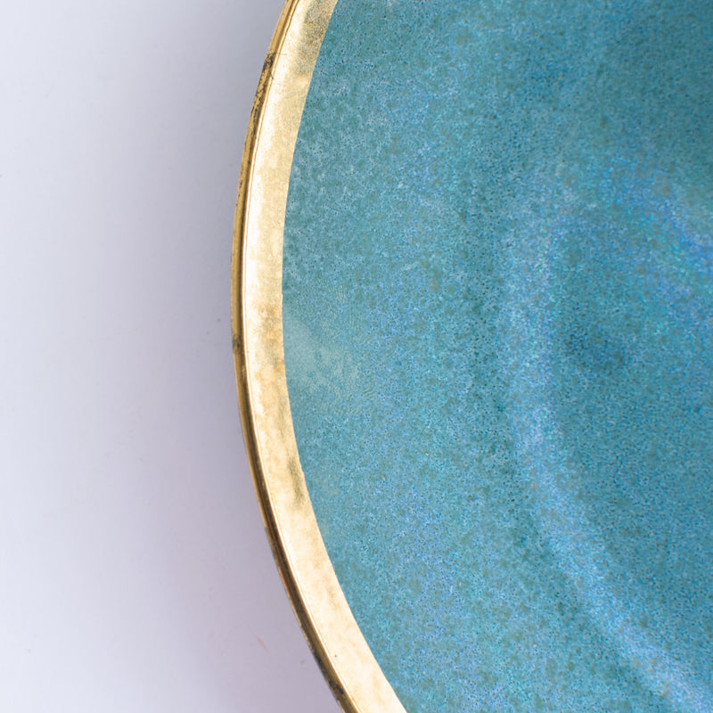 Gold Edge Glazed Dinner Plate (10 Inches) Dinner Plates June Trading