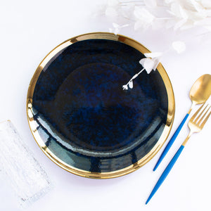 Gold Edge Glazed Dinner Plate (10 Inches) Dinner Plates June Trading