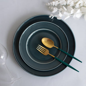 Anchor Grey Glossy Dinner Plate (10 Inches) Dinner Plates June Trading