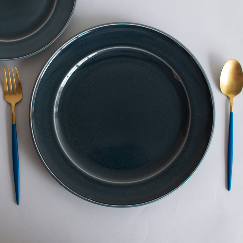 Anchor Grey Glossy Dinner Plate (10 Inches) Dinner Plates June Trading