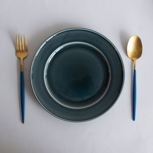 Anchor Grey Glossy Dinner Plate (10 Inches) Dinner Plates June Trading