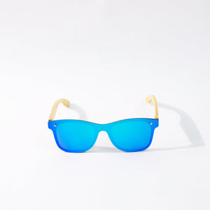 Rimless Pop Ice Blue Wayfarer Sunglass Eyewear June Trading
