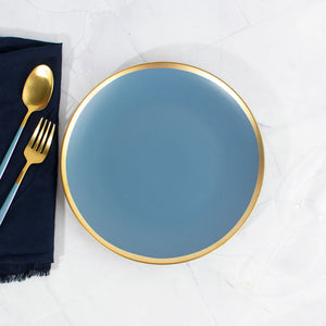 Ocean Blue Golden Edge 12 Pieces Serveware set Dinner Sets June Trading