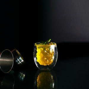 Intricate Pineapple Shape Double Walled Glass Glasses June Trading