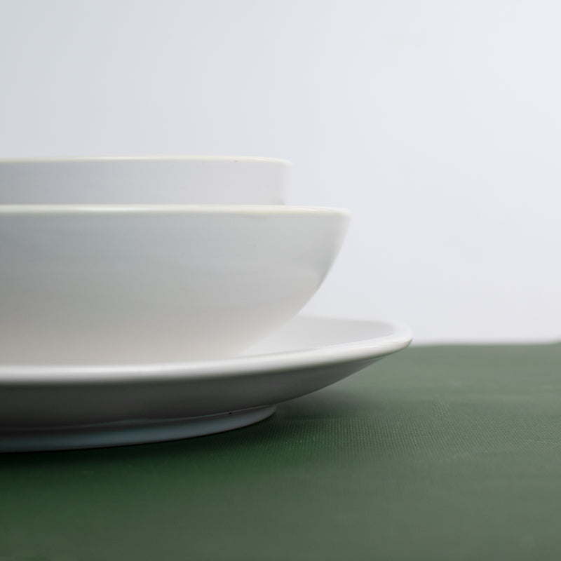 Uneven Soft-Hued Small Serving Bowl - Ivory White (6 Inches) Serving Bowls June Trading