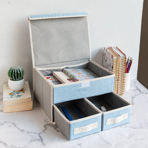 Subtle 3 Compartment Foldable Storage Organizer Basic Organisers ERL