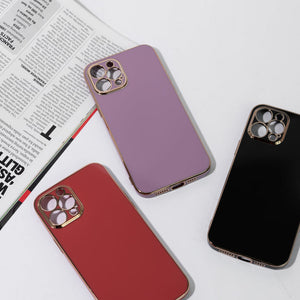 Apple iPhone 11 Pro Max Golden Edge Solid Color Cover iPhone 11 Pro Max June Trading