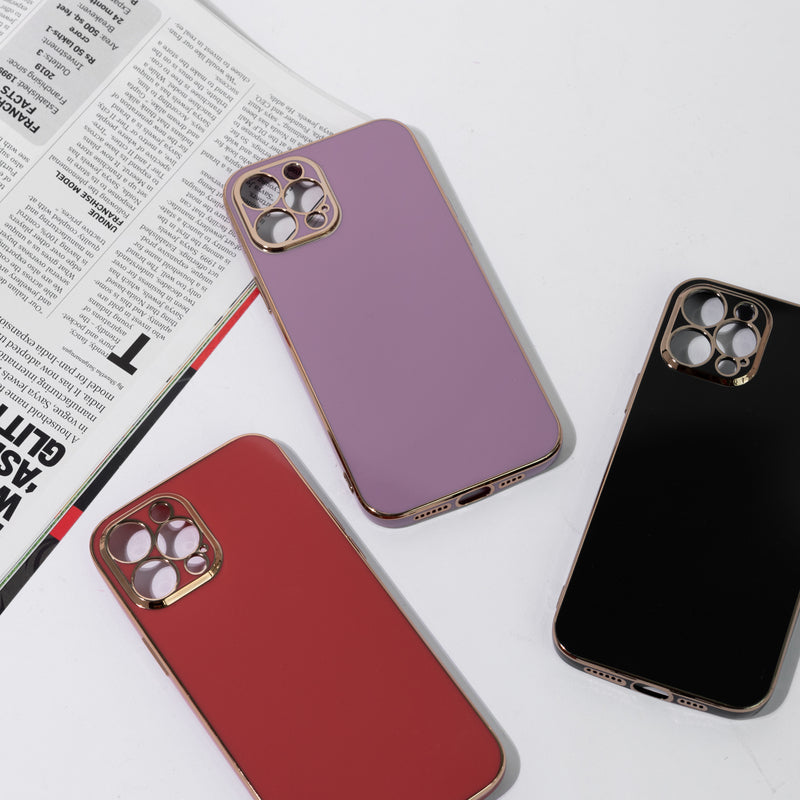 Apple iPhone 11 Pro Max Golden Edge Solid Color Cover iPhone 11 Pro Max June Trading