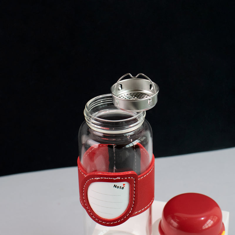 Sleeve With Note Transparent Glass Water Bottle Bottles June Trading