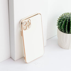 Apple iPhone 11 Pro Max Golden Edge Solid Color Cover iPhone 11 Pro Max June Trading