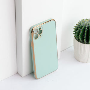 Apple iPhone 11 Pro Max Golden Edge Solid Color Cover iPhone 11 Pro Max June Trading