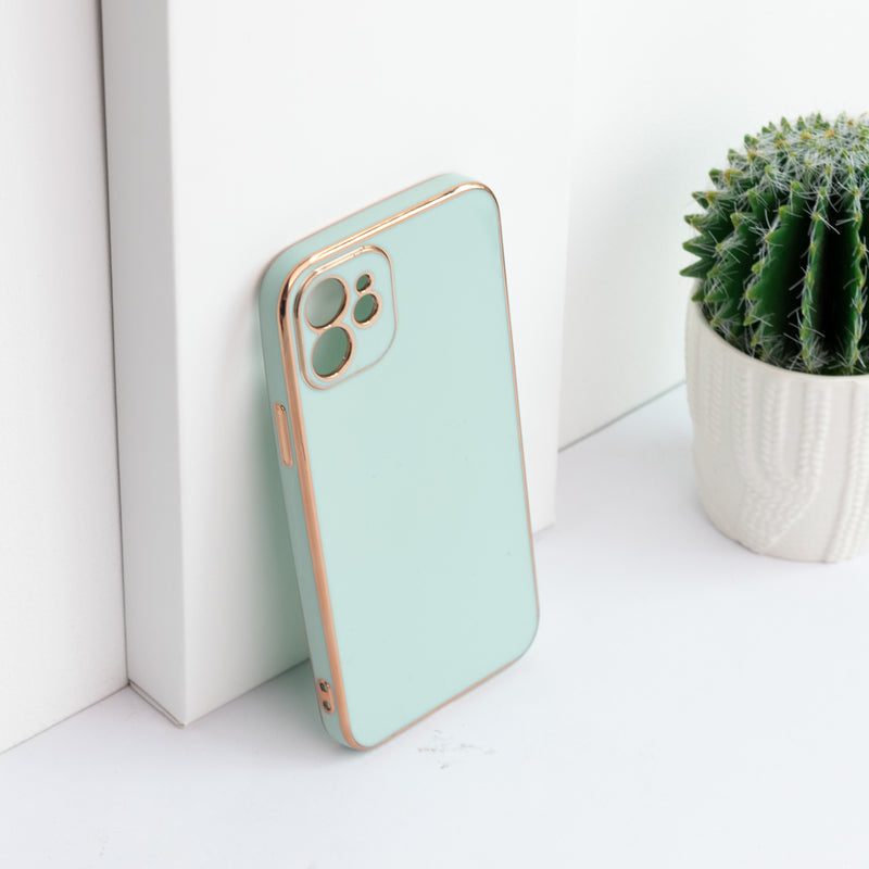 Apple iPhone 12 Golden Edge Solid Color Cover iPhone 12 June Trading