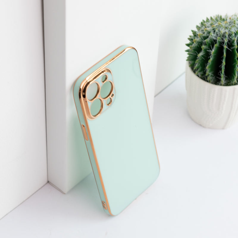 Apple iPhone 13 Pro Max Golden Edge Solid Color Cover iPhone 13 Pro Max June Trading