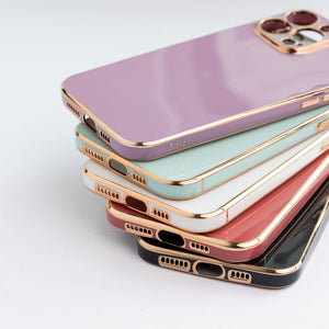 Apple iPhone 11 Pro Max Golden Edge Solid Color Cover iPhone 11 Pro Max June Trading