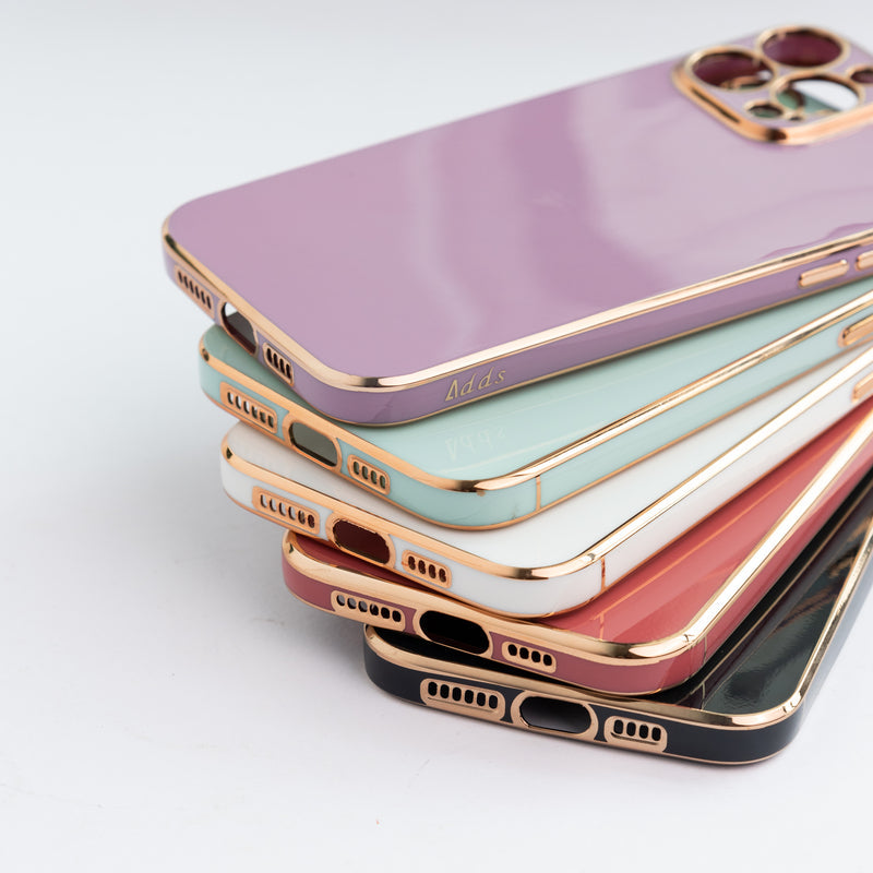 Apple iPhone 11 Pro Max Golden Edge Solid Color Cover iPhone 11 Pro Max June Trading