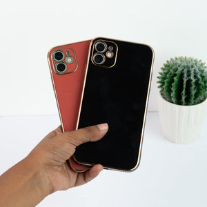 Apple iPhone 12 Pro Golden Edge Solid Color Cover iPhone 12 Pro June Trading